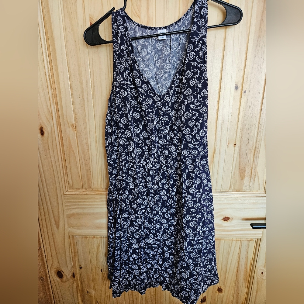 Navy floral summer dress